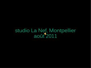 studio La Nef, Montpellier août 2011
