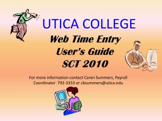 Web Time Entry User’s Guide SCT 2010