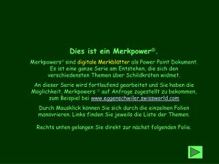 Dies ist ein Merkpower  .