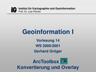 Geoinformation I