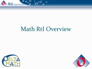 Math RtI Overview