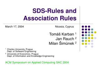 SDS-Rules and Association Rules