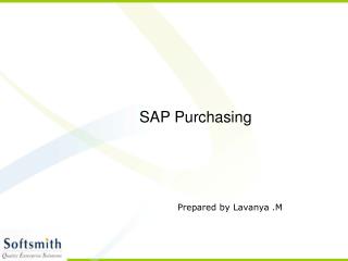 SAP Purchasing