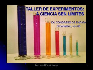 TALLER DE EXPERIMENTOS: A CIENCIA SEN LÍMITES