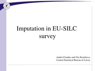 Imputation in EU-SILC survey