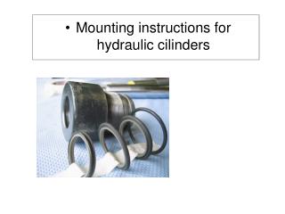 Mounting instructions for hydraulic cilinders