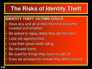 The Risks of Identity Theft