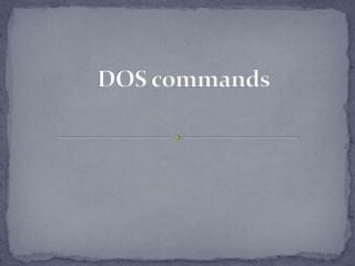 DOS commands