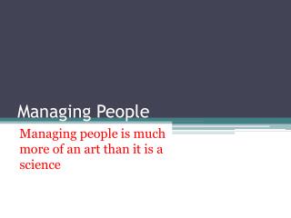 Managing People