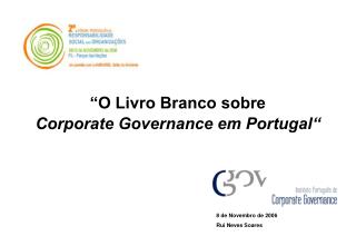 “O Livro Branco sobre Corporate Governance em Portugal“