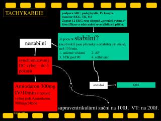 podpora ABC, podej kyslík, IV kanyla. monitor EKG, TK, O2