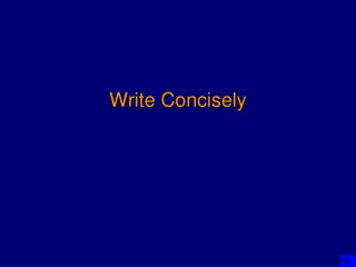 Write Concisely
