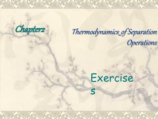 Thermodynamics of Separation Operations