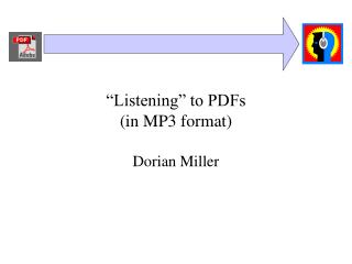 “Listening” to PDFs (in MP3 format)