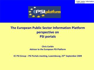 The European Public Sector Information Platform perspective on PSI portals