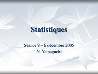 Statistiques