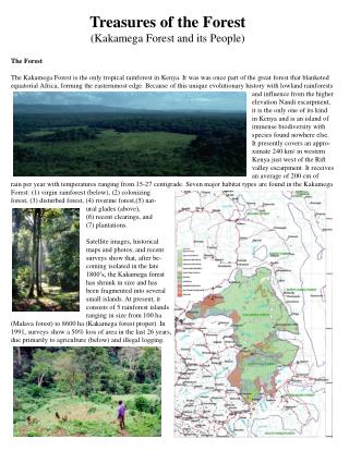 Treasures of the Forest (Kakamega Forest and its People)