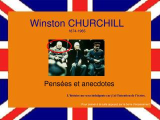 Winston CHURCHILL 1874-1965