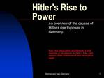 Hitlers Rise to Power