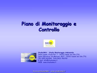 Piano di Monitoraggio e Controllo