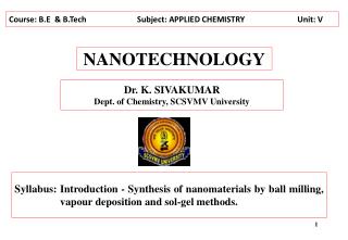 NANOTECHNOLOGY