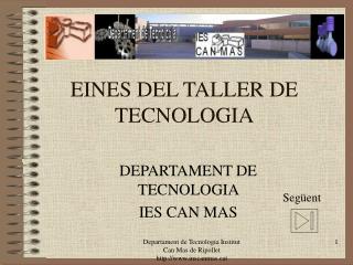 EINES DEL TALLER DE TECNOLOGIA