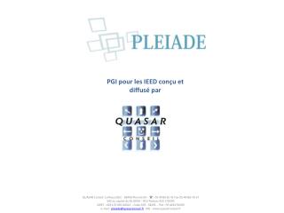 PGI pour les IEED conçu et diffusé par