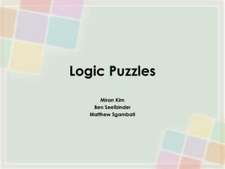 Logic Puzzles