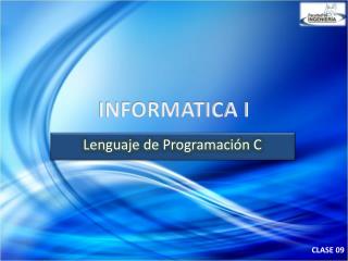 INFORMATICA I