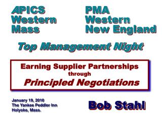 Earning Supplier Partnerships through Principled Negotiations