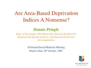 Are Area-Based Deprivation Indices A Nonsense?