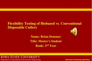 Flexibility Testing of Biobased vs. Conventional Disposable Cutlery
