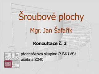 Šroubové plochy