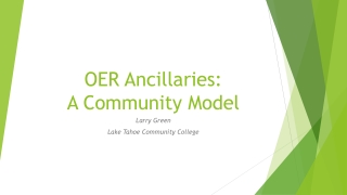 OER Ancillaries: A Community Model
