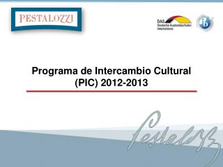 Programa de Intercambio Cultural (PIC) 2012-2013