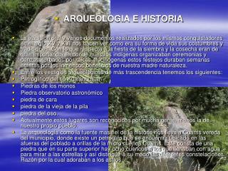 ARQUEOLOGIA E HISTORIA