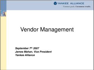 Vendor Management