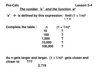 Pre-Calc Lesson 5-4