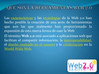 Que son la herramientas web 2.0