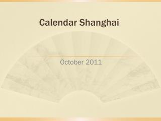 Calendar Shanghai