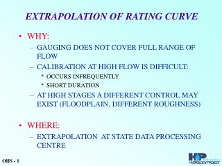 EXTRAPOLATION OF RATING CURVE