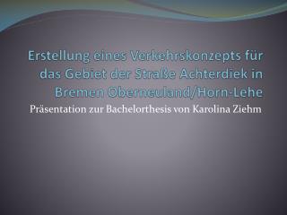 Präsentation zur Bachelorthesis von Karolina Ziehm