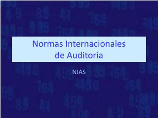 Normas Internacionales de Auditoría