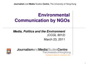 Environmental Communication by NGOs