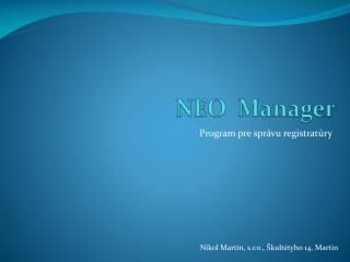 NEO Manager