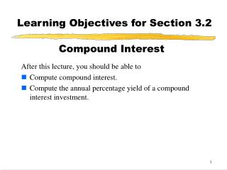 Learning Objectives for Section 3.2