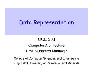 Data Representation