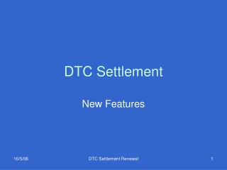 DTC Settlement