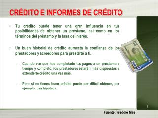 CRÉDITO E INFORMES DE CRÉDITO