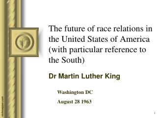 Dr Martin Luther King